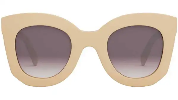 CELINE 3 Dots Beige Butterfly Sunglasses