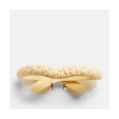Occhiali Da Sole Pleat Dal Design Avvolgente Yellow Bottega Veneta BV1209s-004