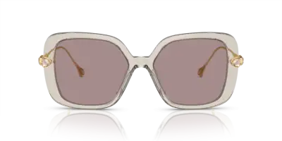 Occhiali da Sole Swarovski SK6011-3003LA Marrone Chiaro Trasparente 55