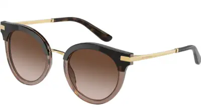 Occhiali da sole DOLCE E GABBANA Half Print DG4394 325613 HAVANA/TRANSPARENT BROWN Calibro 50