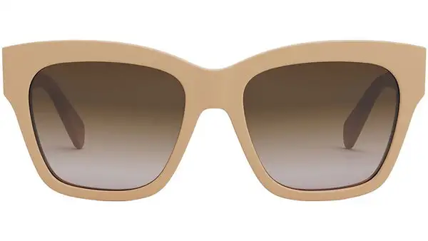 Triomphe Classic Beige Geometric Sunglasses
