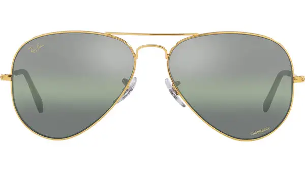 Aviator Chromance RB3025 9196G4 Gold Green