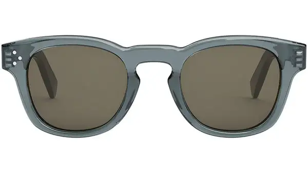 CELINE 3 Dots Shiny Blue Square Sunglasses
