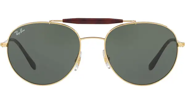 RB3540 Double Bridge 001 Gold Green