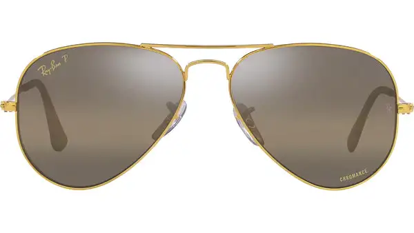 Aviator Chromance RB3025 9196G5 Gold Brown