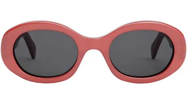 Triomphe Orange Oval Sunglasses