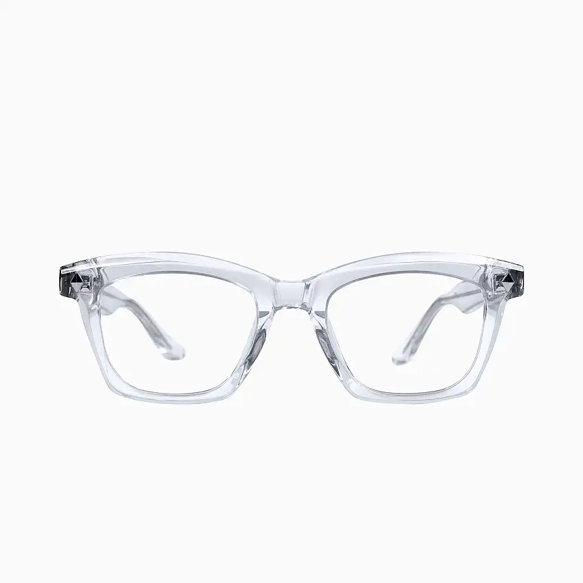 Valley Eyewear Hutch Crystal w. Silver Metal Trim Clear 48